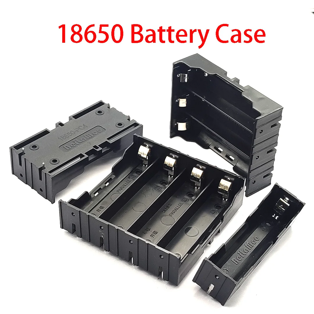 18650 Battery Box 1X 2X 3X 4X 18650 Battery Holder 18650 ABS Storage Box Power Bank Case 18650 Batteries Container Hard Pin DIY