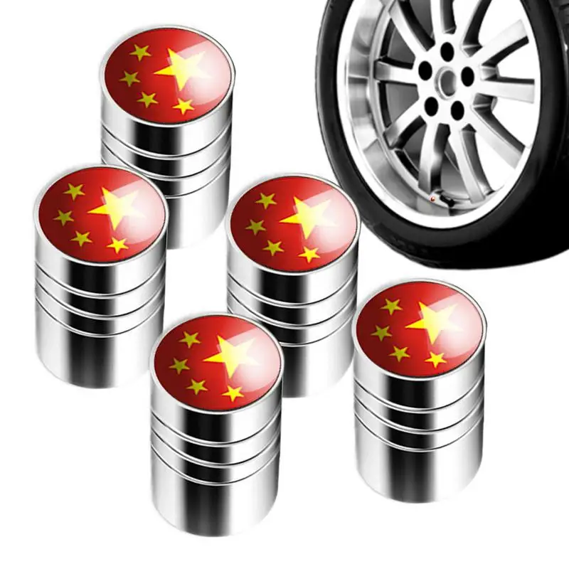 Tire Stem Caps Metal Valve Caps Tire Stem Caps Dustproof Waterproof Motorcycle Accessories Stem Covers For Trucks & Cycle