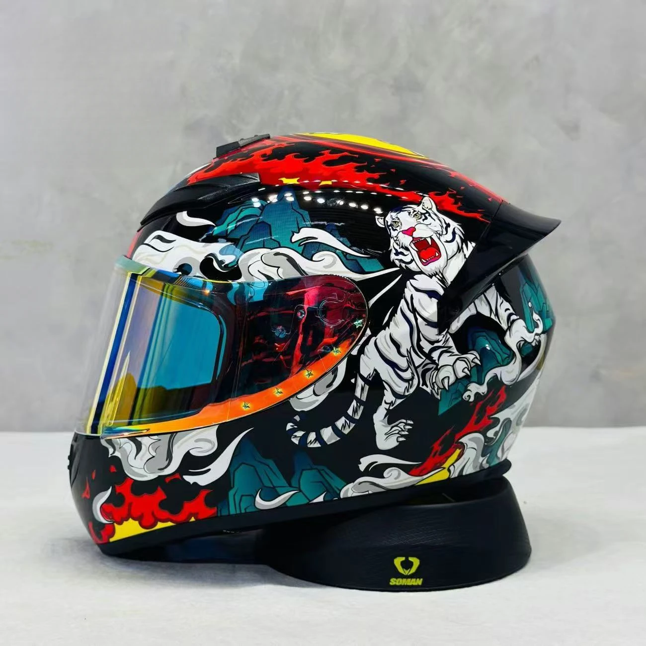 

Изящный и стильный полнолицевой шлем для скутеров и мопедов, унисекс, одобренный DOT, с широким видом, для повышения видимости