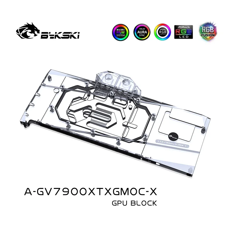 Imagem -03 - Bykski-radiador Refrigerador para Gaming oc Card Amd Radeon rx 7900 Xtx Rgb Aura Aura A-gv7900xtxgmoc-x Waterblock