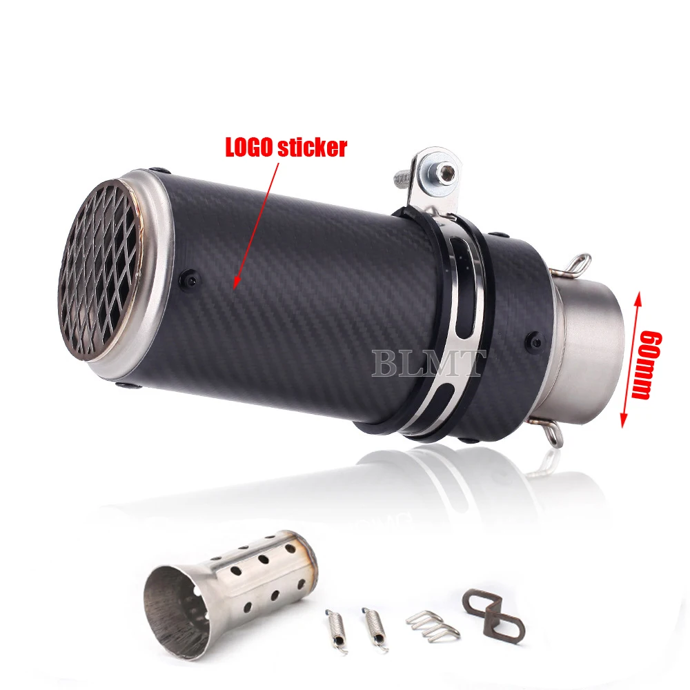 Universele 51/60mm motorfiets sc uitlaat inox uitlaat koolstofvezel uitlaat met DB Killer voor z900 R3 R25 MT07 MT09 R1 Z400 Z650