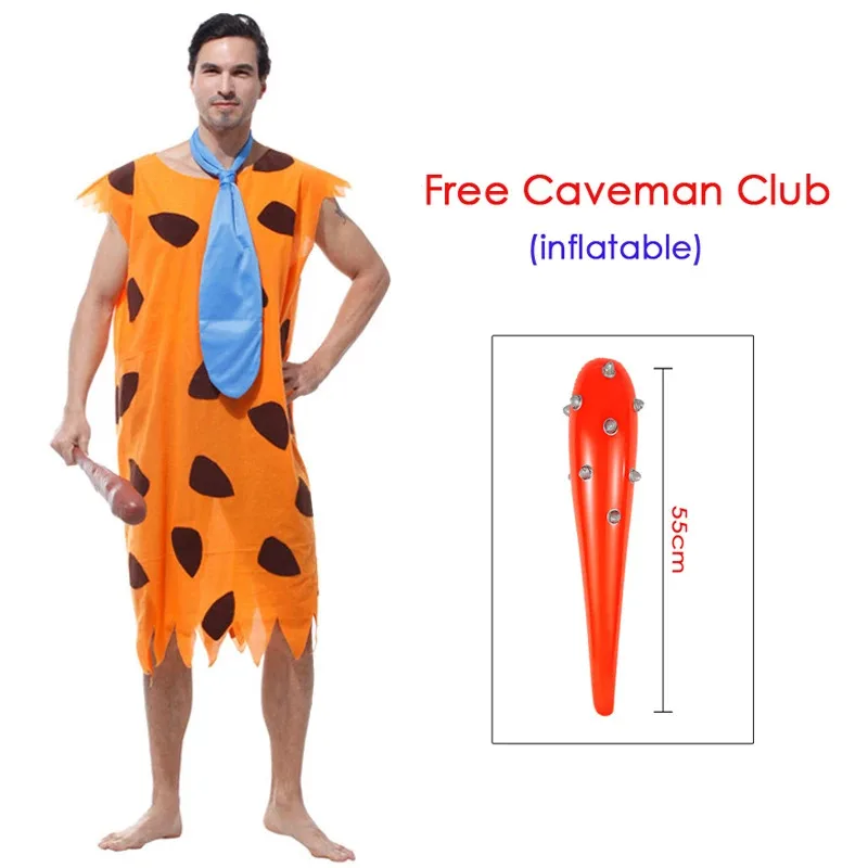 

Adult Mens Primitive Savages Costume Fred Flinstones Stone Age Indian Man Cosplay Halloween Mardi Gras Fancy Dress Umorden
