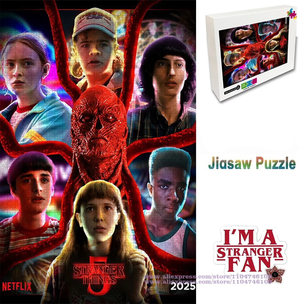 

Stranger Things Puzzle Jigsaw 108/200/300/500/1000/1500Pcs Characters Collection Intelligence Puzzles Exquisite Gift Wth Box