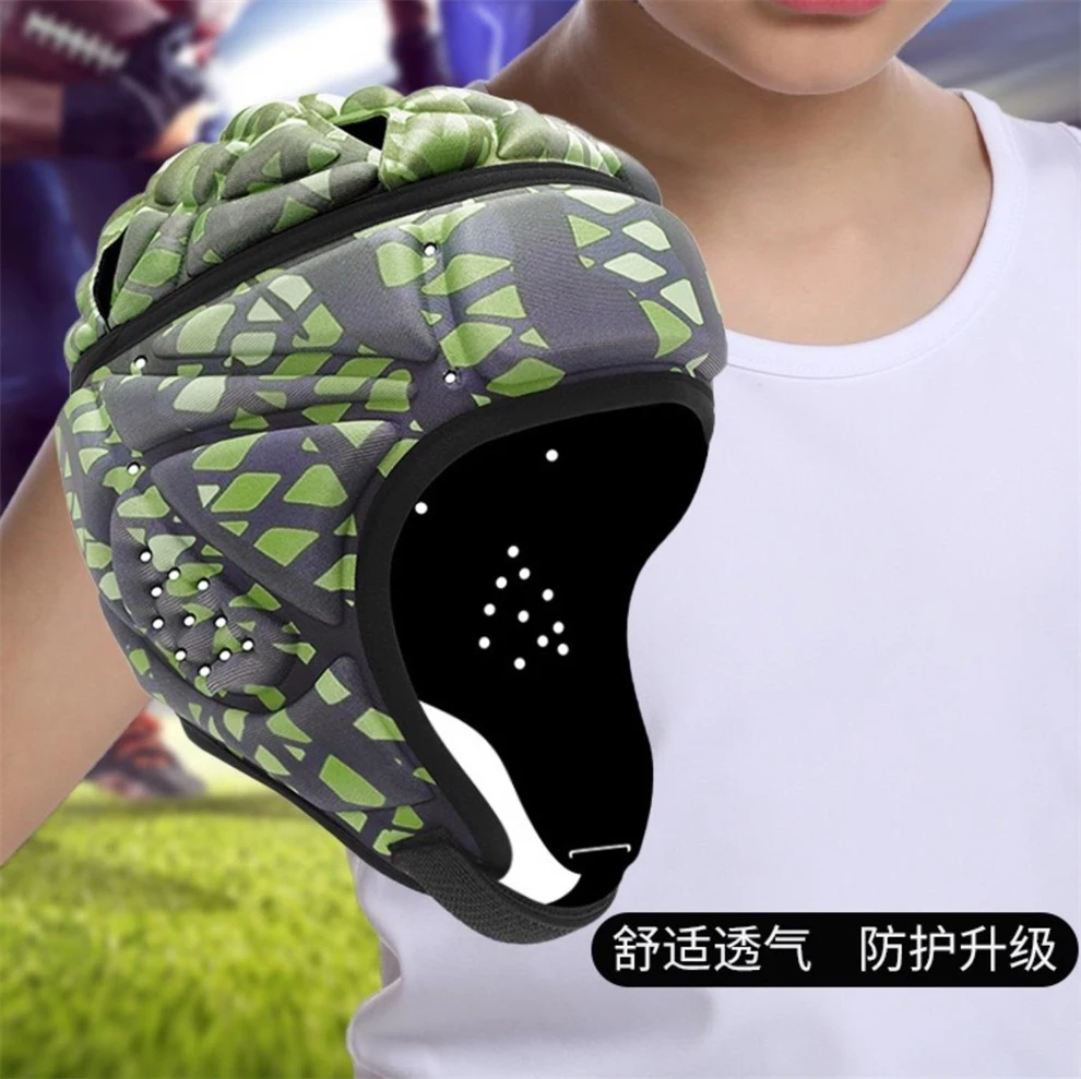 Teenager Rugby Headgear Goalie Crash Hat Soft Helmet Soccer Football Children‘s Sports Crash Cap Helmets Kids Head Guard