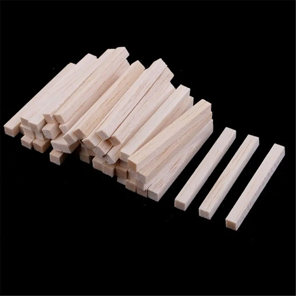 10PCS 150mm Pine Square Wooden Rods Sticks Premium Durable Wooden Dowel for DIY Crafts Building Model Woodworking