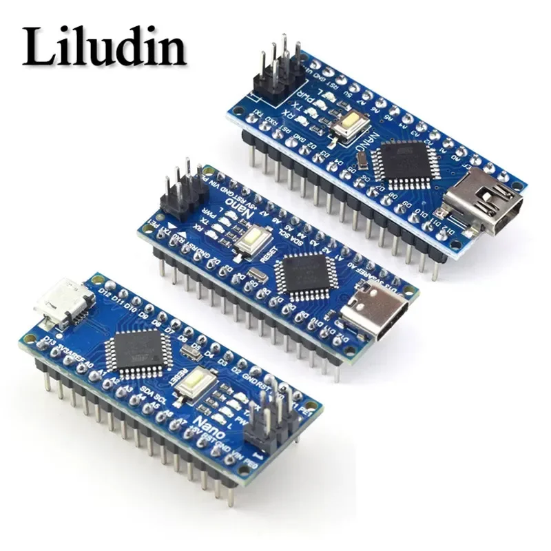 Promotion For arduino Nano 3.0 Atmega328 Controller Compatible Board Module PCB Development Board without USB V3.0 mircro type-c