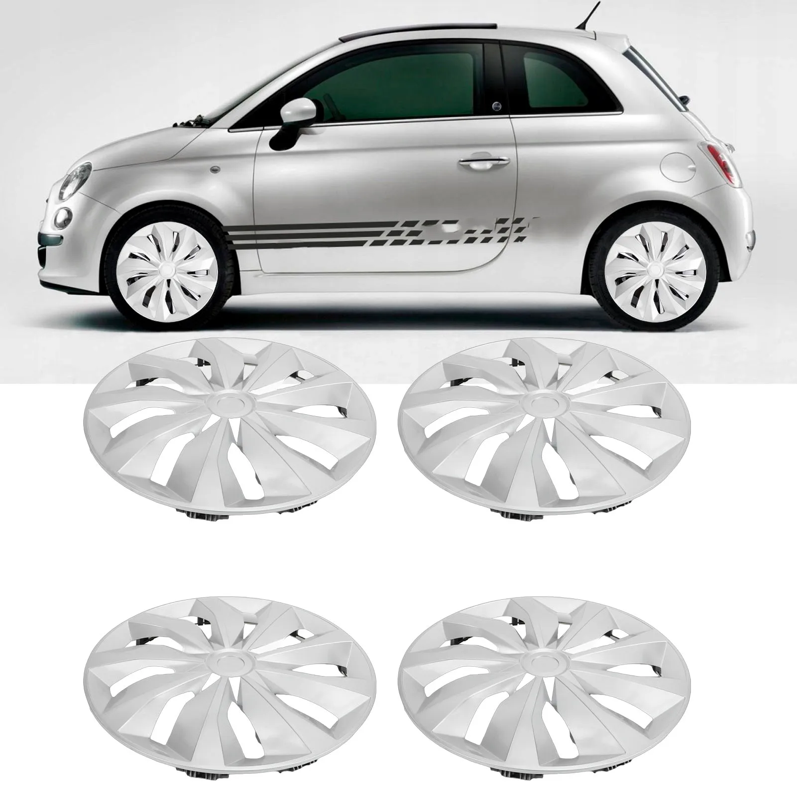 

Колпаки на колеса 15 дюймов, стильные, из АБС-пластика, R15, замена колпаков для автомобилей, грузовиков, внедорожников 208, колпаки на диски