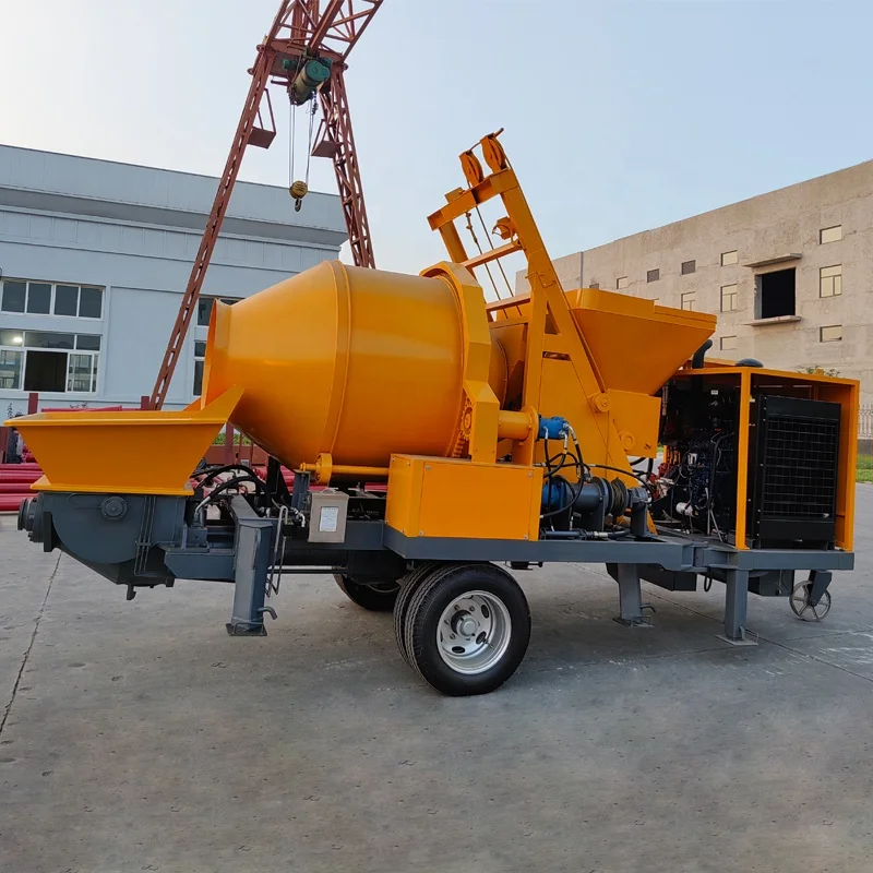 Portable Diesel Small Factory Price Self-Loading JBTS40 30 Concrete Mixer Machine With Pump For Sale