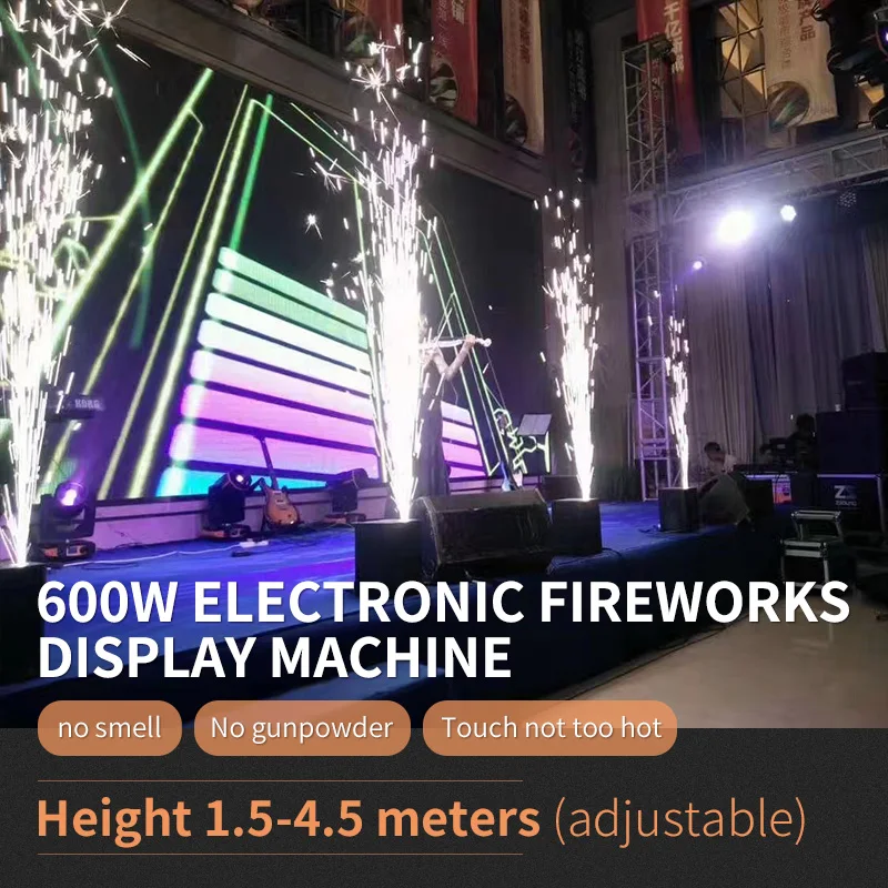 Electric Firework Machine DMX Remote Cold Fireworks 600W Cold Spark Machine Stage Firework Machine for  Party Club Wedding  Show