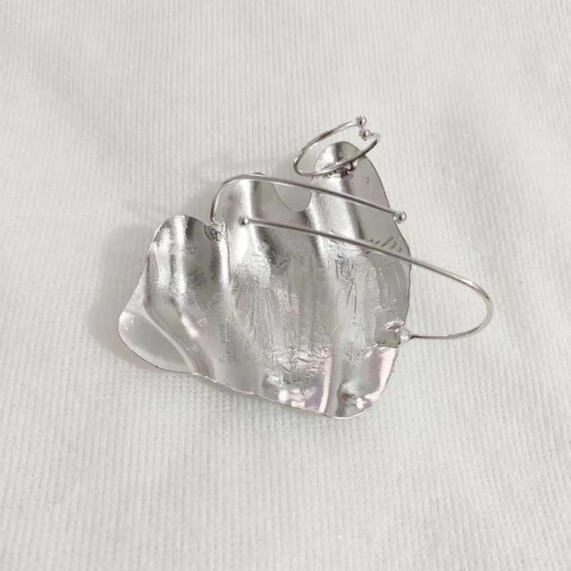 Exaggerated Metal Irregular Pleated Joint Ring, Unisex