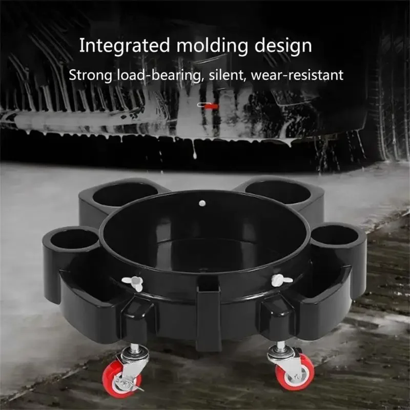 

5 Gallon Car Wash Bucket Dollies Detailing Wash Bucket 360 Degree Rotating Wheel and Locking Caster Detailing Bucket X37F