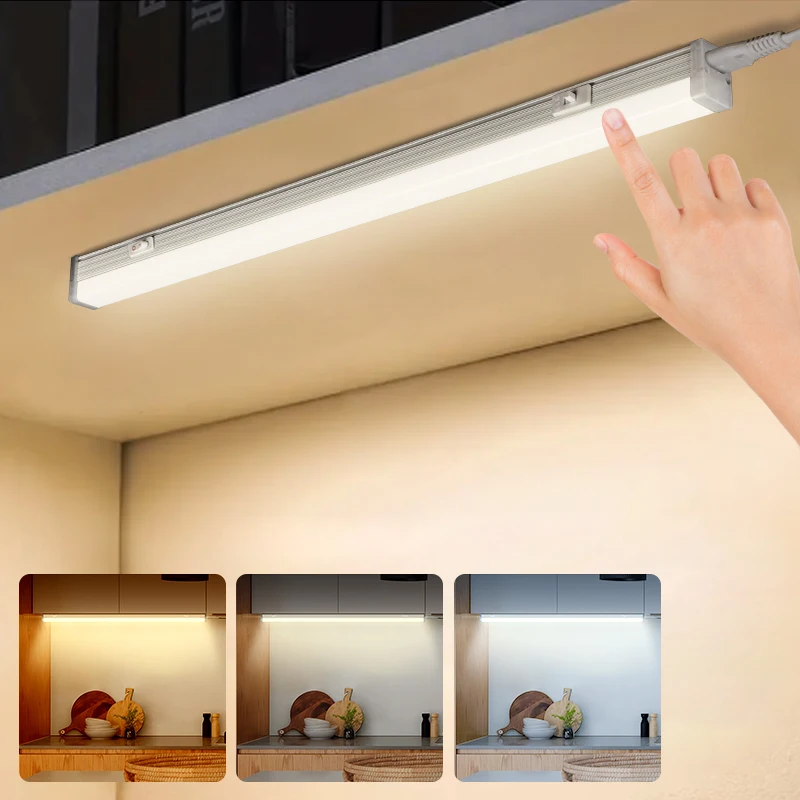 

Under Kitchen Cabinets Cabinet Lighting 60cm 2ft 7w 110V 3CCT Dimmable Link Light Emitting Diode Linear Closet Light