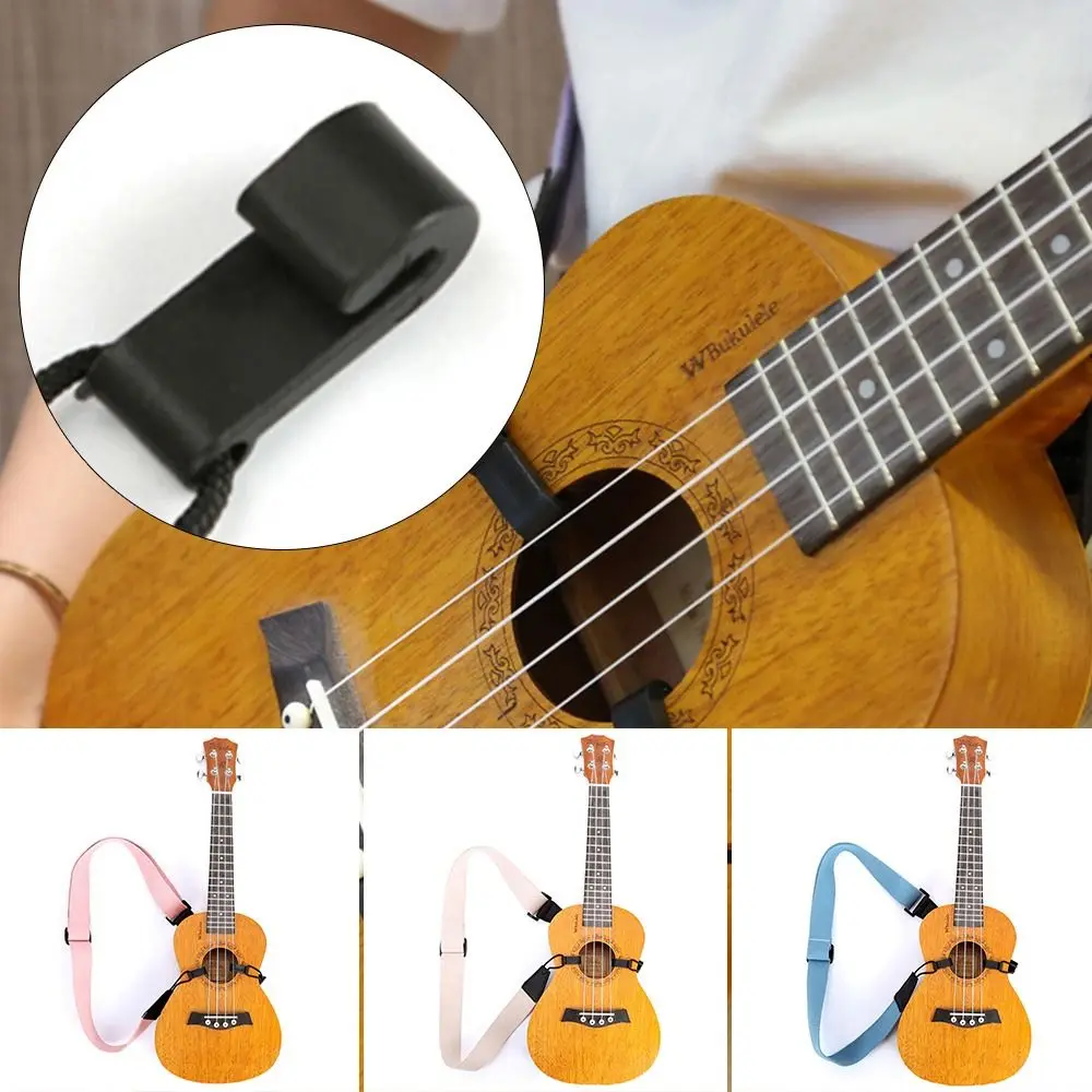 7 colors Hang Neck Durable Sling With Hook Musical Instrument Straps Guitar Accessories Ukulele Strap Adjustable Belt