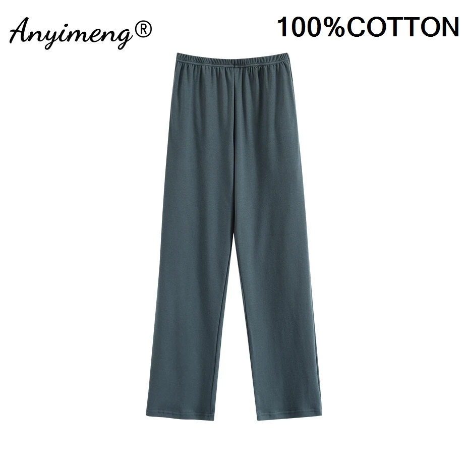 Heren Bodems 100% Katoen Herfst Lente Mannelijke Volledige Broek Hoge Kwaliteit Plaid Pj Broek voor Jongen Slapen Lange Lingerie Man Nachtkleding