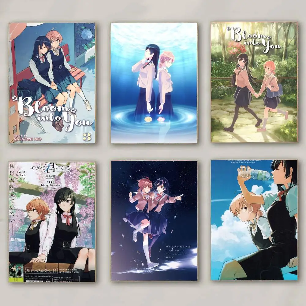 anime B-Bloom Into You-U Poster Modern Wall Decal for Living Room Cafe Office Bar and Bedroom