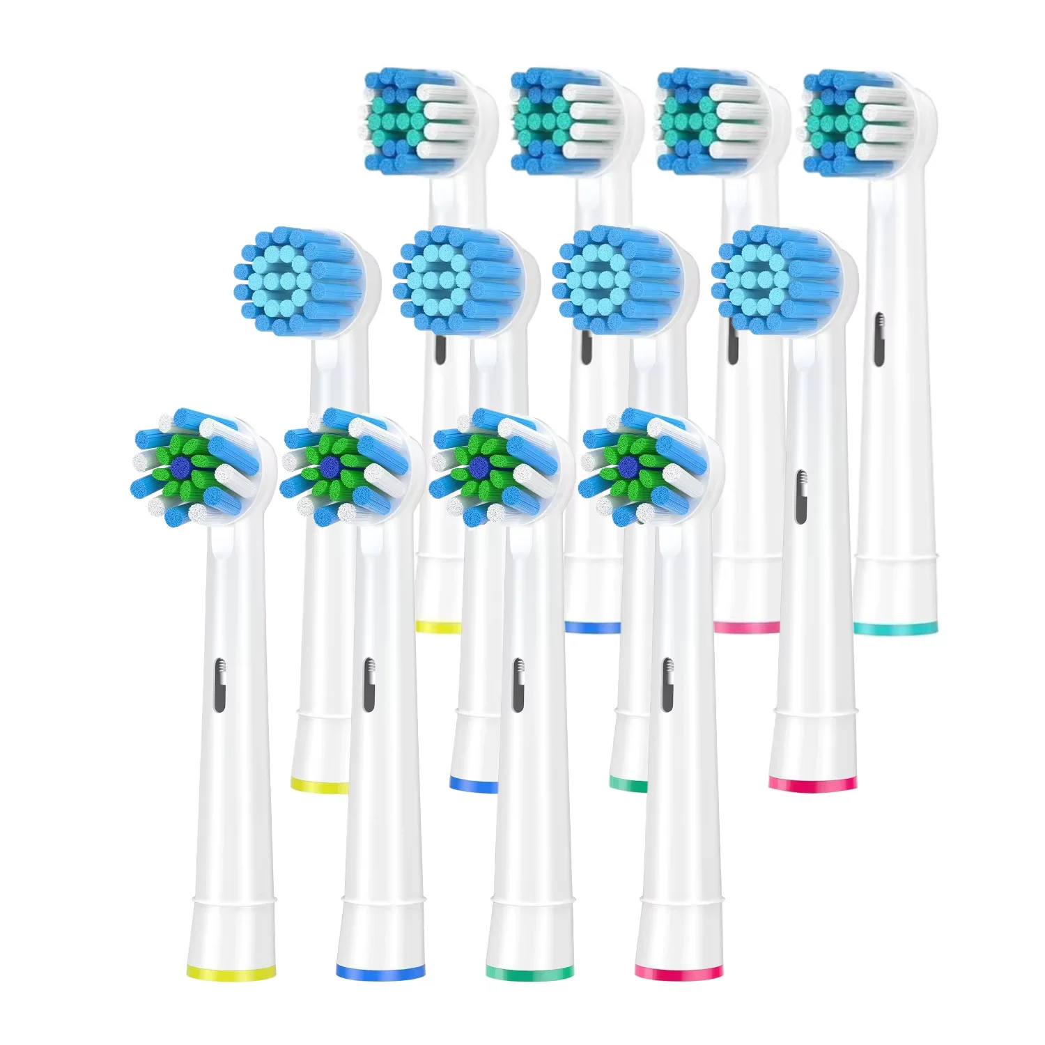 Replacement Toothbrush Heads for Oral-B, 12 Pack 3 Types Precision Brush Heads Refill Compatible with Oral B Braun Toothbrushes