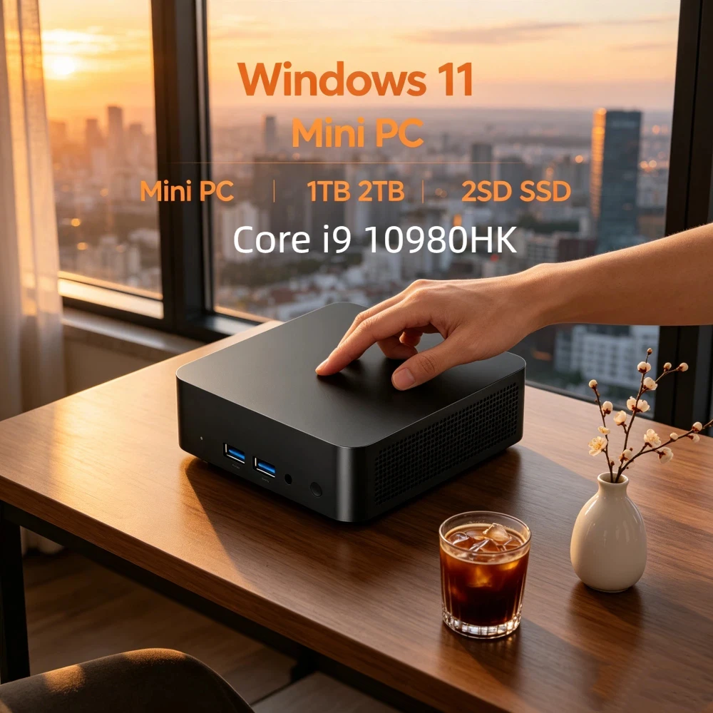 

Speedy Core i9 10980HK Mini Gaming PC Windows 11 Pro 32GB RAM 1TB/2TB SSD BT5.2 WiFi6 4K HD Office Study Device 3 Years Warranty
