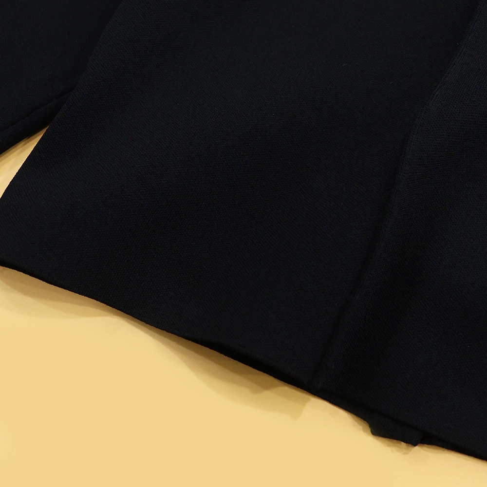 블랙 긴팔 라운드넥 니트 스웨터 다이아몬드 장식 M 홈 2024 겨울 패션 여성용 스트레이트 컷 울 탑