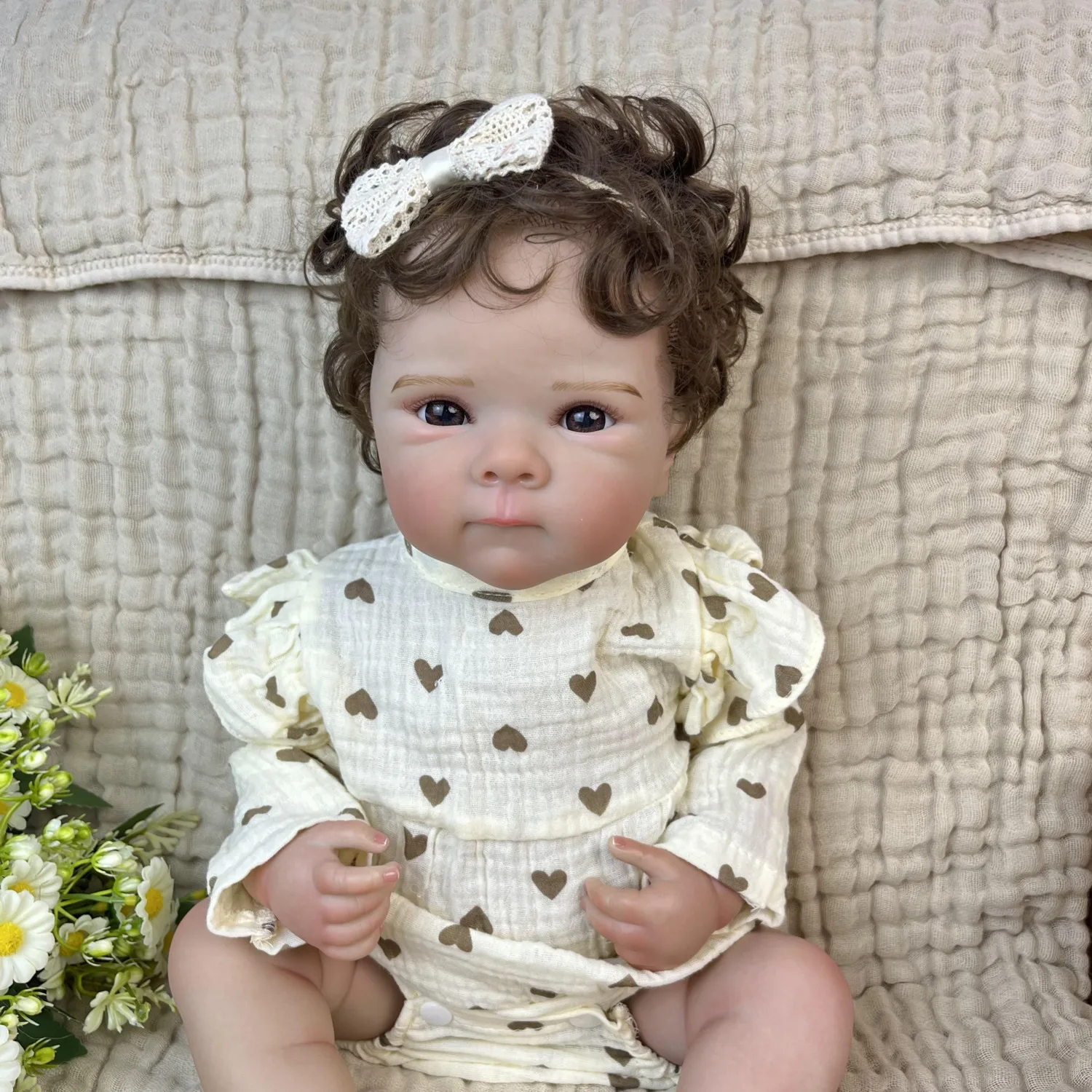 BZDOLL 19 CALI 48 CM Lalka Reborn z Pełnego Winylu, Realistyczna, Ręcznie Robiona, Modna, Idealna na Prezent Urodzinowy, Kolekcjonerska Lalka Humanoidalna dla Dzieci