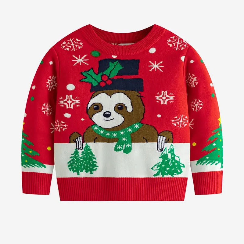

Baby Sweater Knit Infant Boy Girl Cute Cartoon Xmas Pullovers Warm Soft Knitted Sweater Children Clothes Long Sleeve Knitwear