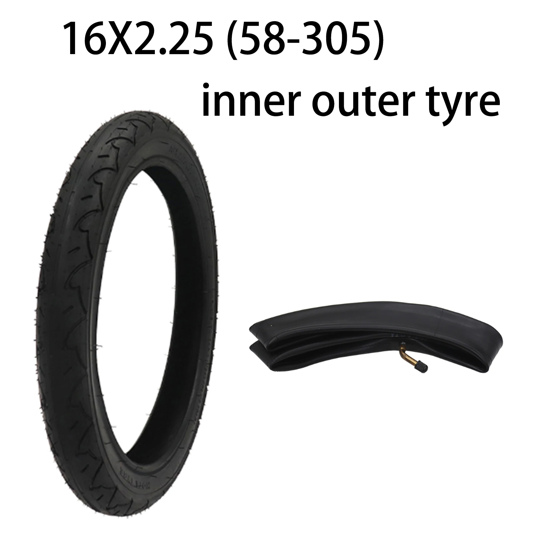 

16-дюймовые внешние шины для электрического велосипеда 16x2,25 (58-305) Шина для электрического велосипеда Велосипедная шина Оптовая продажа