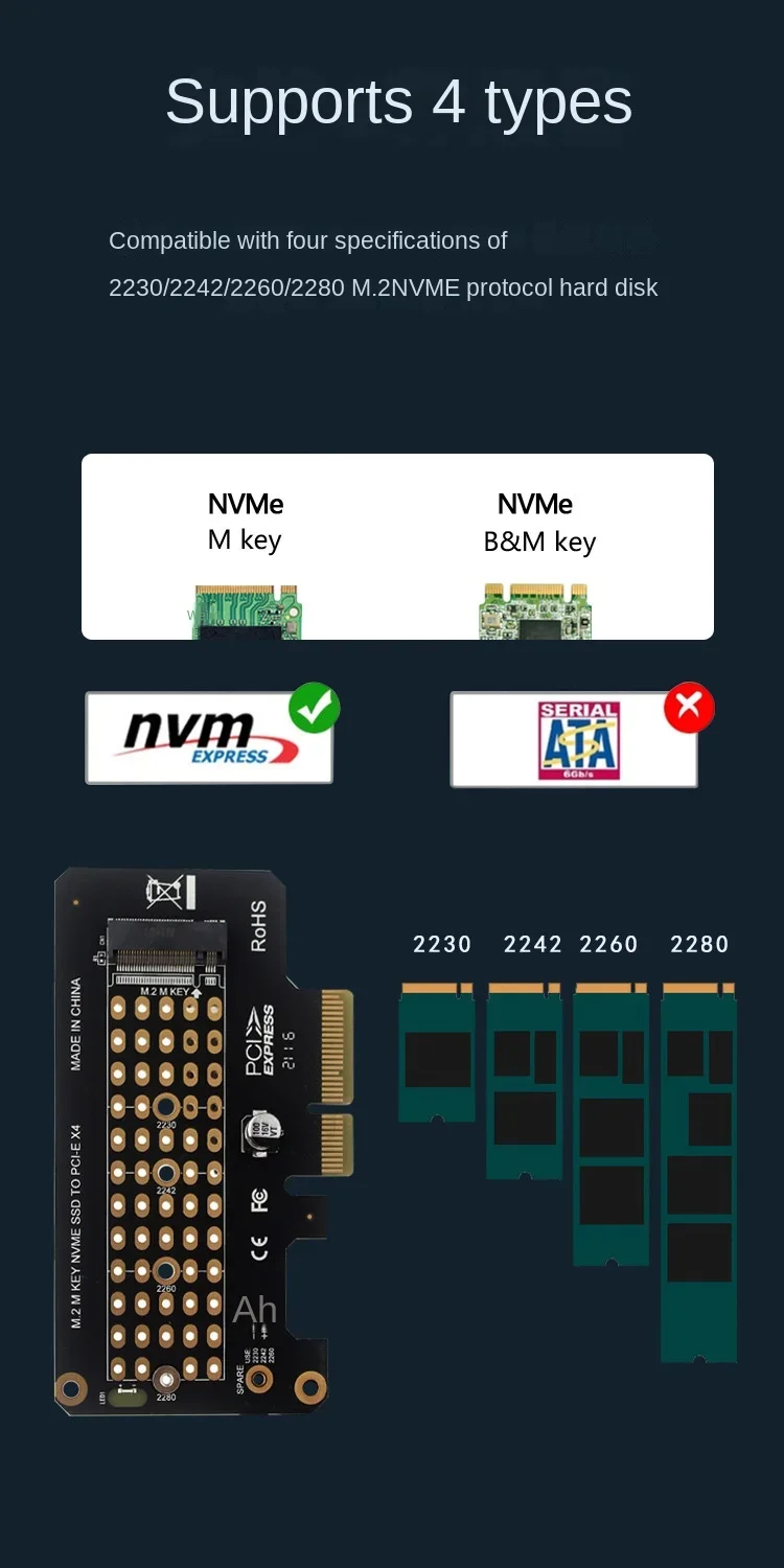 Quick and Simple SSd Expansion with M.2 NVME to PCIE X4/X8/X16 Riser Expansion Card support pcie 4.0