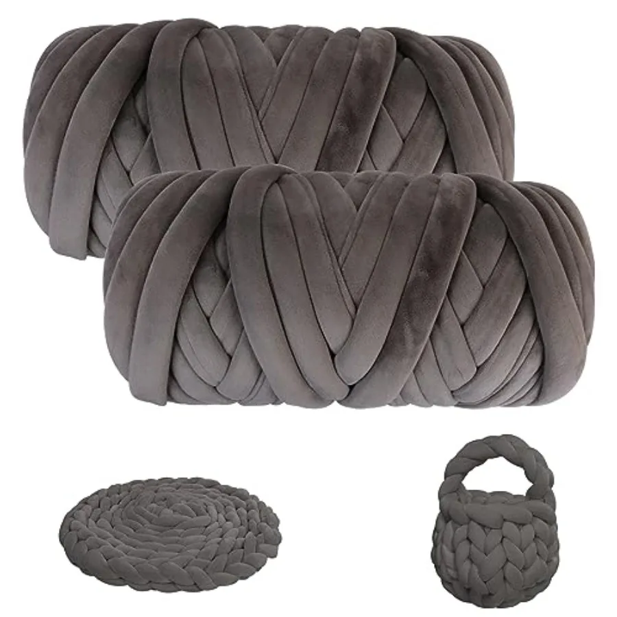 

Chunky Yarn for Arm Knitting 4.4LBS Soft Fleece Yarn for Throw Blanket Pillow Hand Knitting Bag Cat Bed and DIY Home Decoration