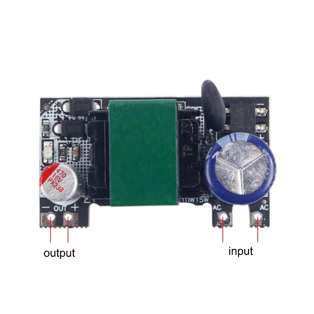 12V 1A Switching Power Supply Module AC/DC-DC Converter 85-265V to 12V 1A Step-down Power Board with Short-circuit Protection