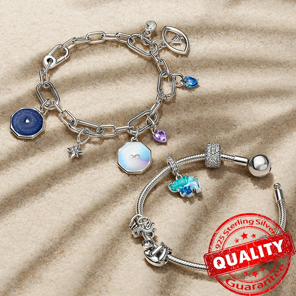 Kleurrijke Chakra Hart Mini Bengelen Charme Fit Merk Me/Moment Armband 925 Sterling Zilver Email & Kristal Sieraden Hanger Cadeau