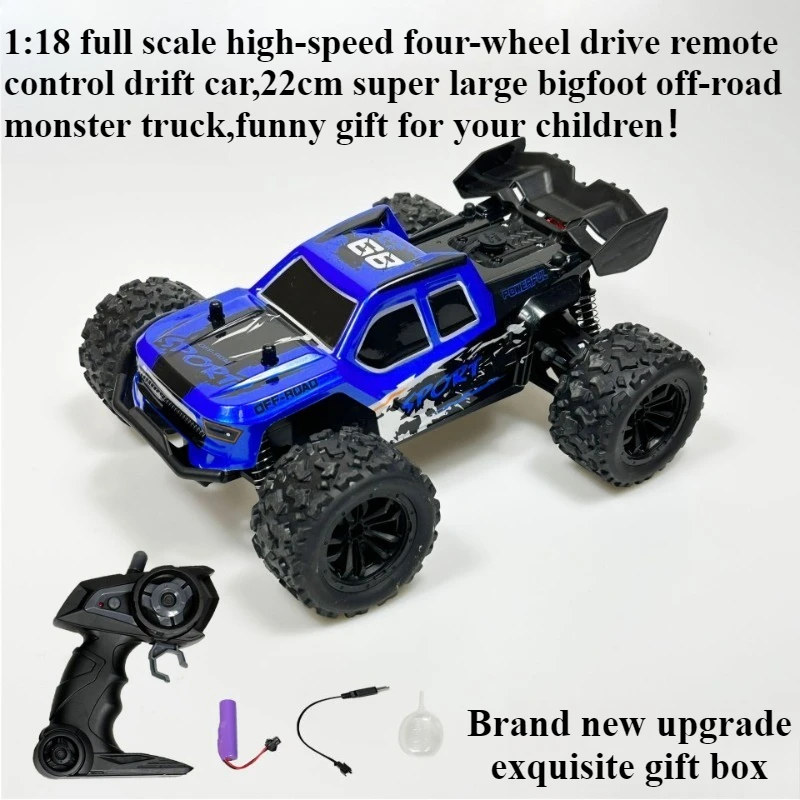 

Cool Stuff Toy Car Gift-1:18 Full-scale High-speed 4WD Rc Truck,Off-road Rc Cars,Monster Truck,Remote Control Car,Toys for Boys