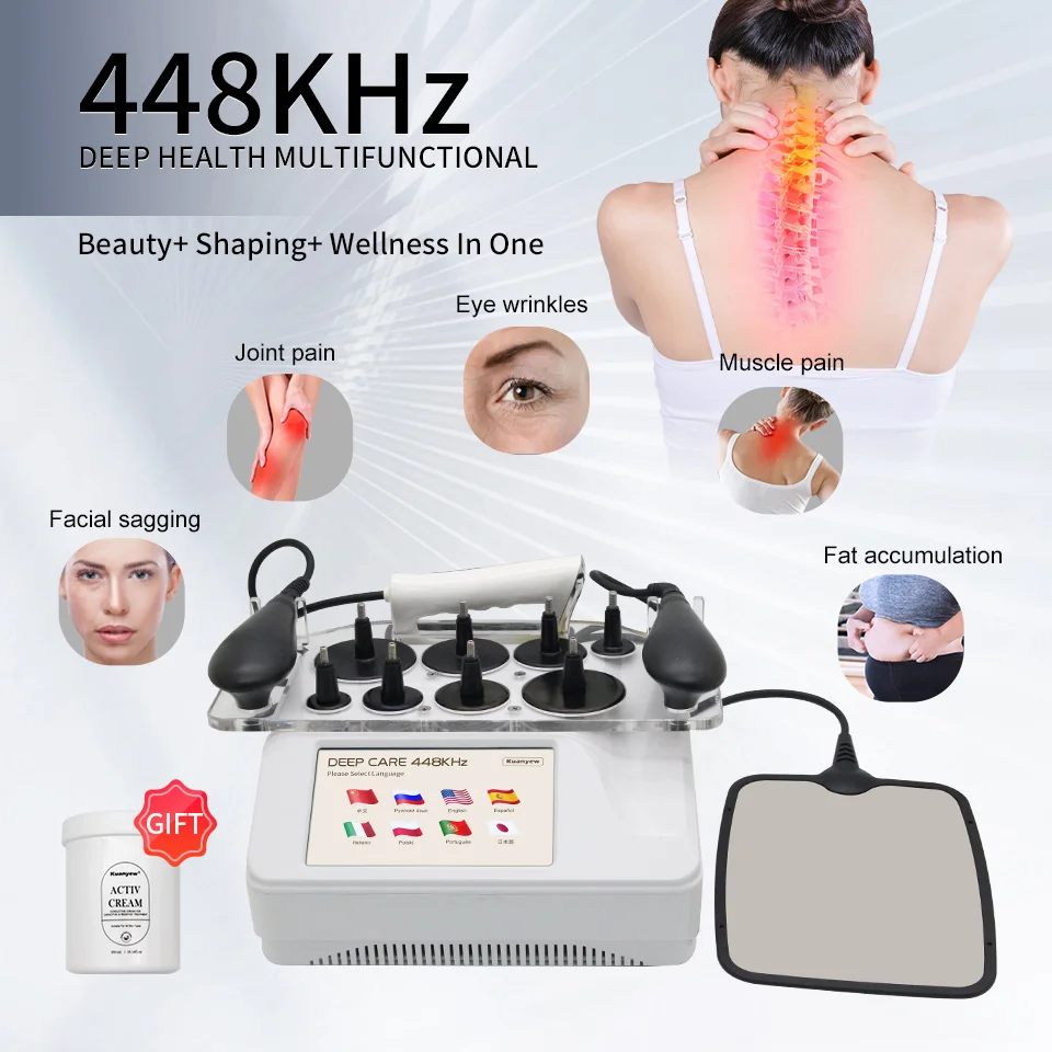 

New Upgrade 448khz Cet Ret Tecartherapy Body Shaping Fat Reduction Massage High Radiofrequency Diathermy Care Weight Loss Salon