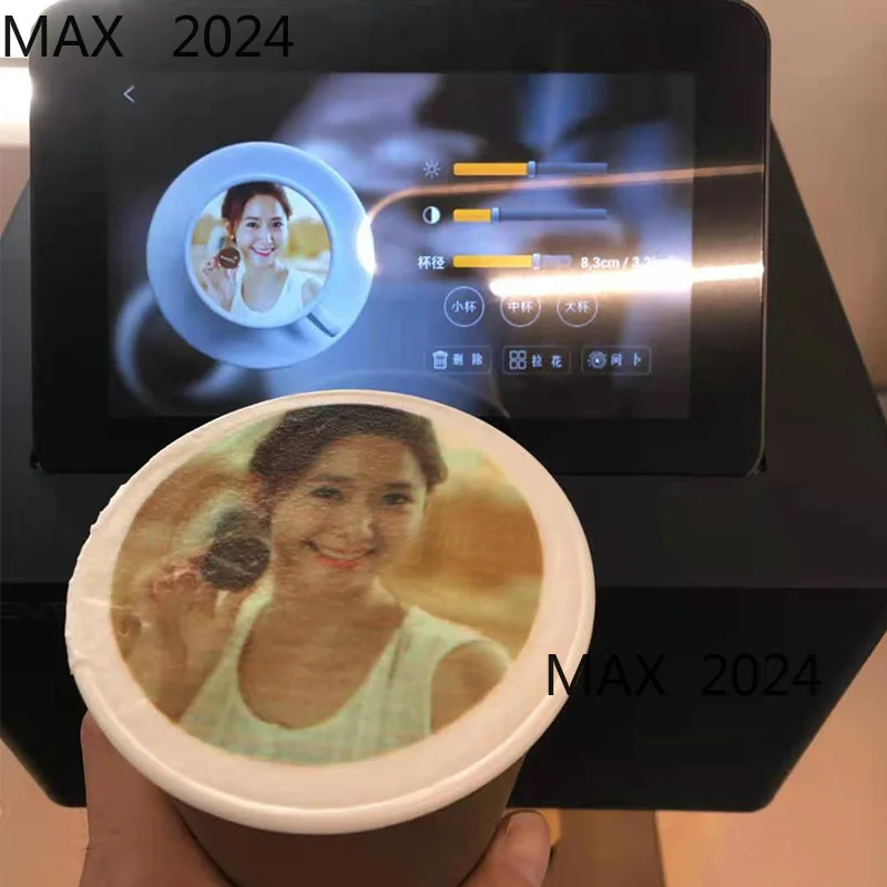 3D Coffee Garland Machine Food Printer Coffee Milk Tea Cake DIY Photo Automatic Portrait Printing