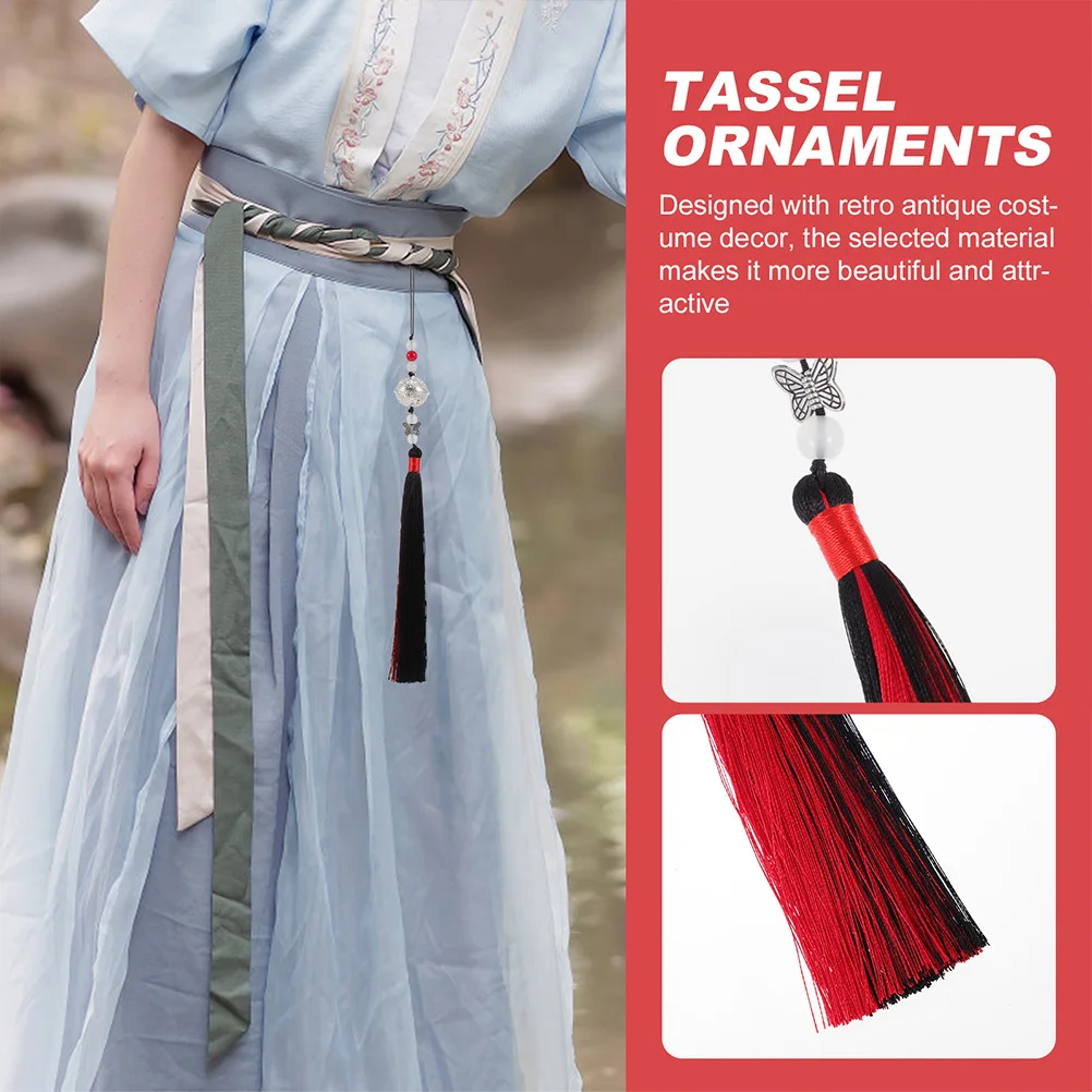 

4Pcs Tassel Ornaments Chinese Waist Jewelry Retro Decorative Pendants for Multiple Uses Ancient Tassel Pendant