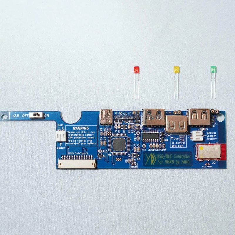 YDKB Electrostatic Capacitance to Wireless Bluetooth BLE BT Dual-mode Master Non-keyboard, Suitable for HHKB Pro2 Series