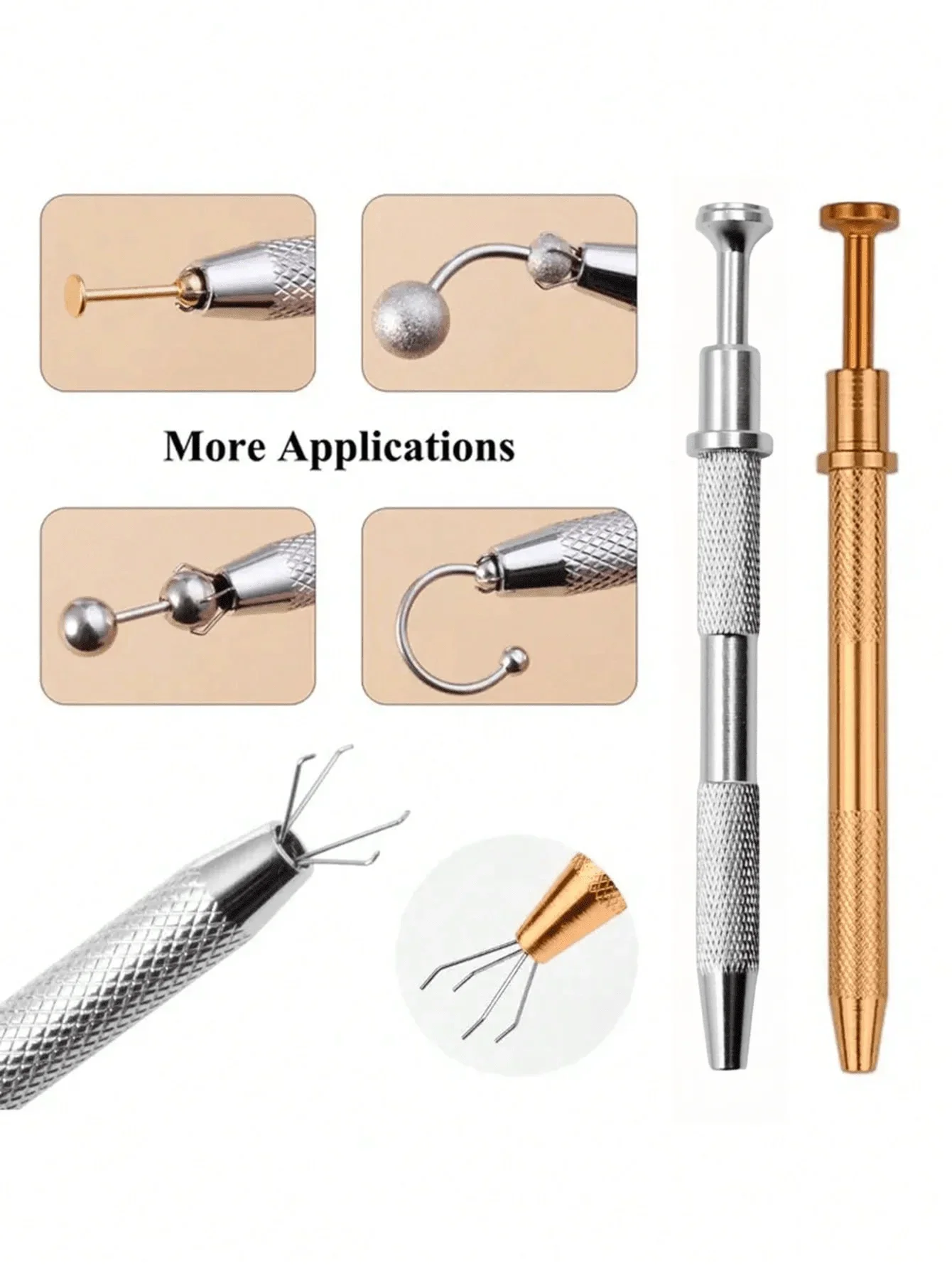 

Tattooed Ball Claw Holder Professional Diamond Bracket Pick-Up Tool Body Piercing Tool With 4 Claw Tattoo Accessories