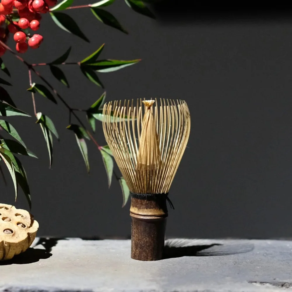 Useful Bamboo Matcha Whisk Multifunctional Japanese Tea Set Chasen Reusable Matcha Brush for Tea Lovers