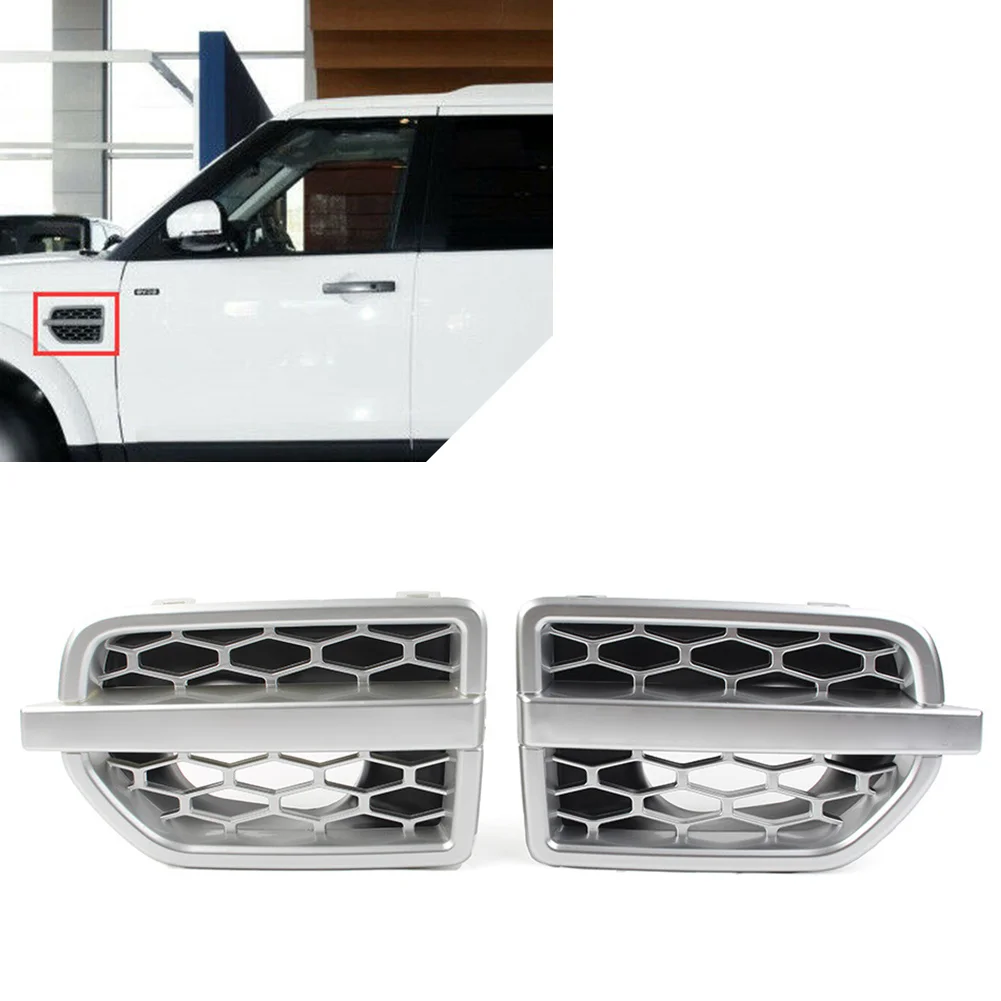 

1Pair Car Front Air Intake Grille Side Fender Vent Grill For Land Rover LR4 Discovery IV 2010 2011 2012 2013 2014 2015 2016