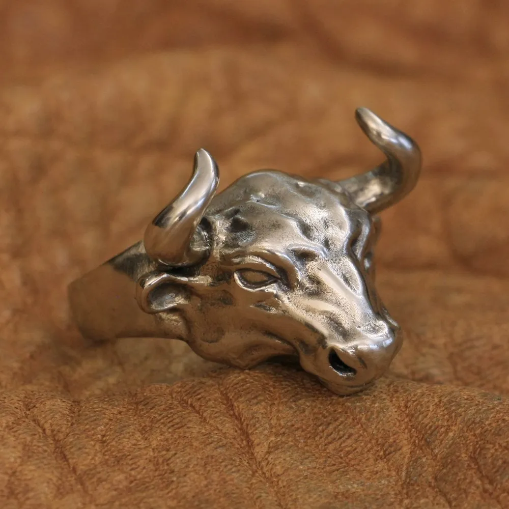 

Cupronickel Bull Ring Biker Punk Jewelry CP198 US Size 7~15