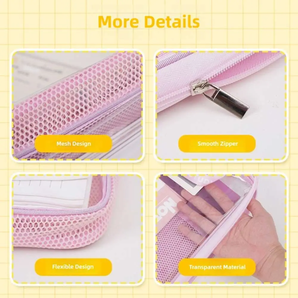 

Портативная сетчатая папка для файлов формата А4, цвет допамина, L-образная сумка для файлов с большим отверстием, большая вместимость, водонепроницаемый органайзер для тестовой бумаги, подарок