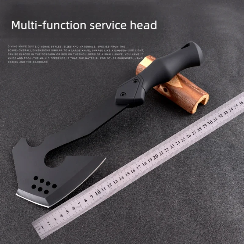 Axe with Non-Slip Handle - Camping Mountain Axe, Multi-Functional Survival Axe, Outdoor Logging Axe, Wholesale