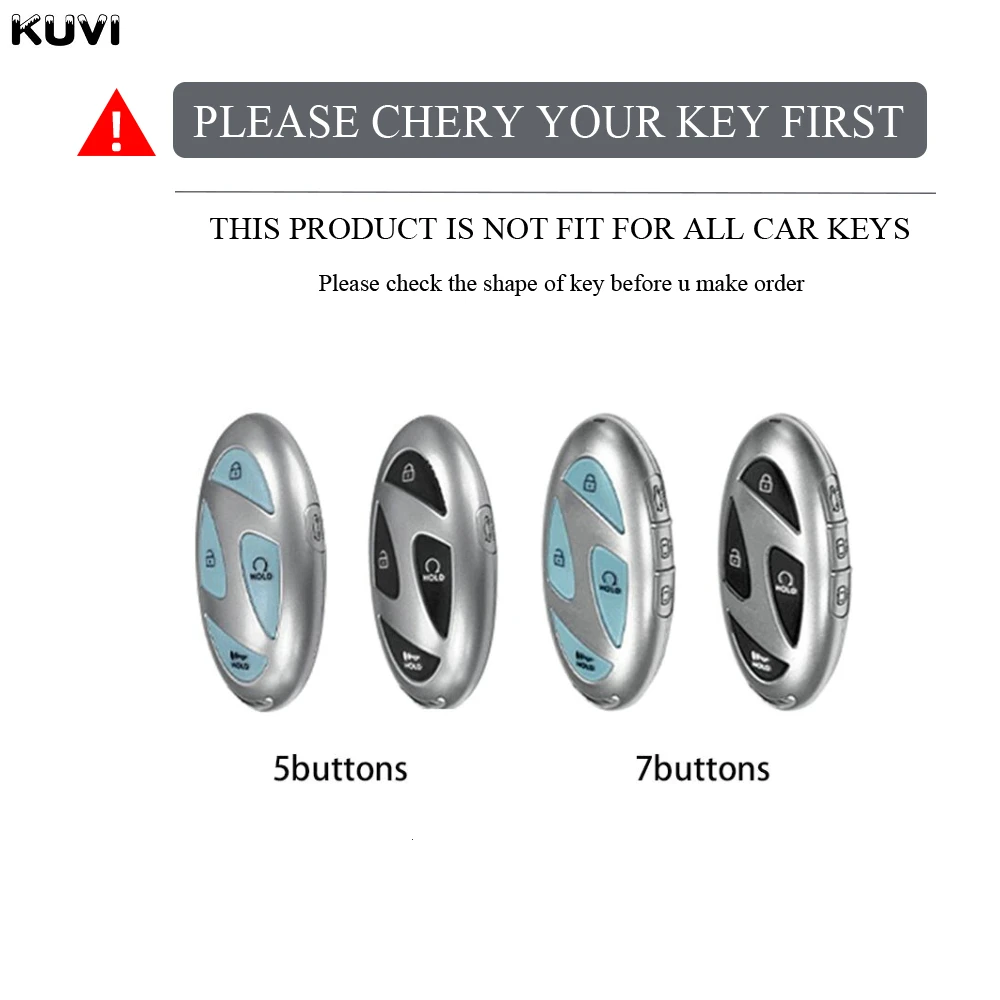 5 7 Buttons Gold Edge TPU Car Key Case Cover Shell For Kona Ev Grandeur GN7 2023 Keyless Protector Fob Bag Accessories