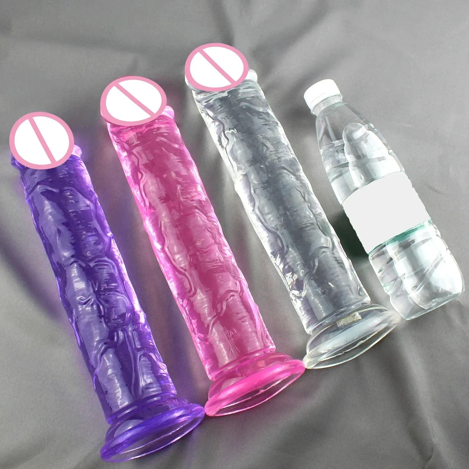 6 Sizes Small Transparent Dildo Suction Cup Jelly Dick Women Erotic Anal Sex Toys Soft Clitori Vaginal Masturbators Penis 3color