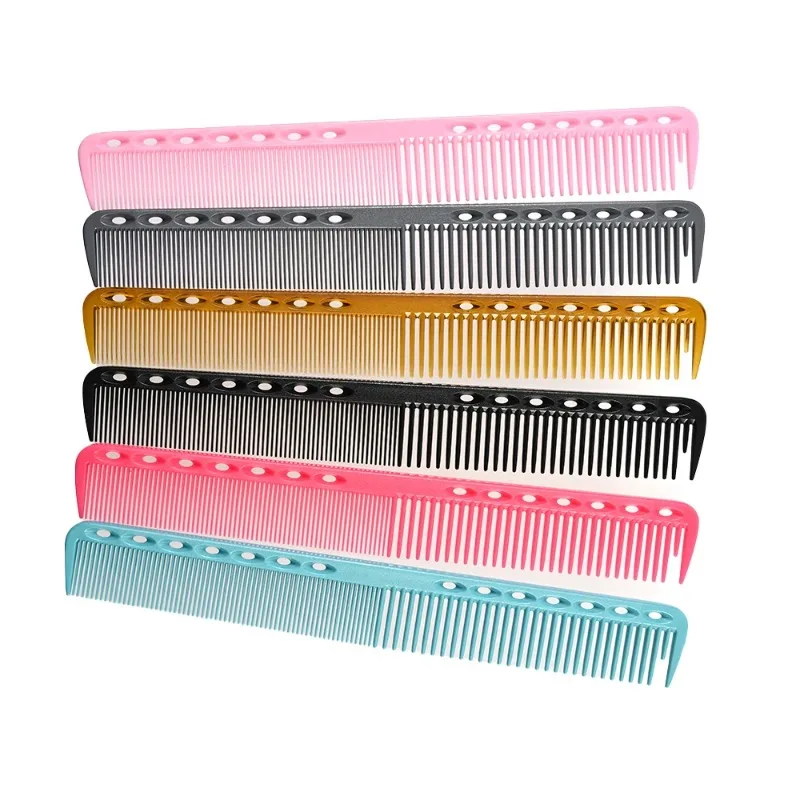 Double-End Hollow Out Haircutting Combs, Dente denso, Hair Styling Comb, Salão, Cabelo liso, Corte Bush, Profissional