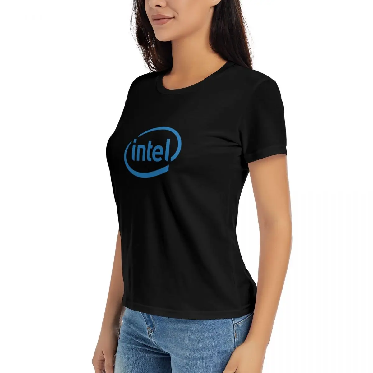 Pc It Core Fans Intel T-Shirt Dames Meisje Katoenen Korte Mouw O-hals T-Shirts Tops