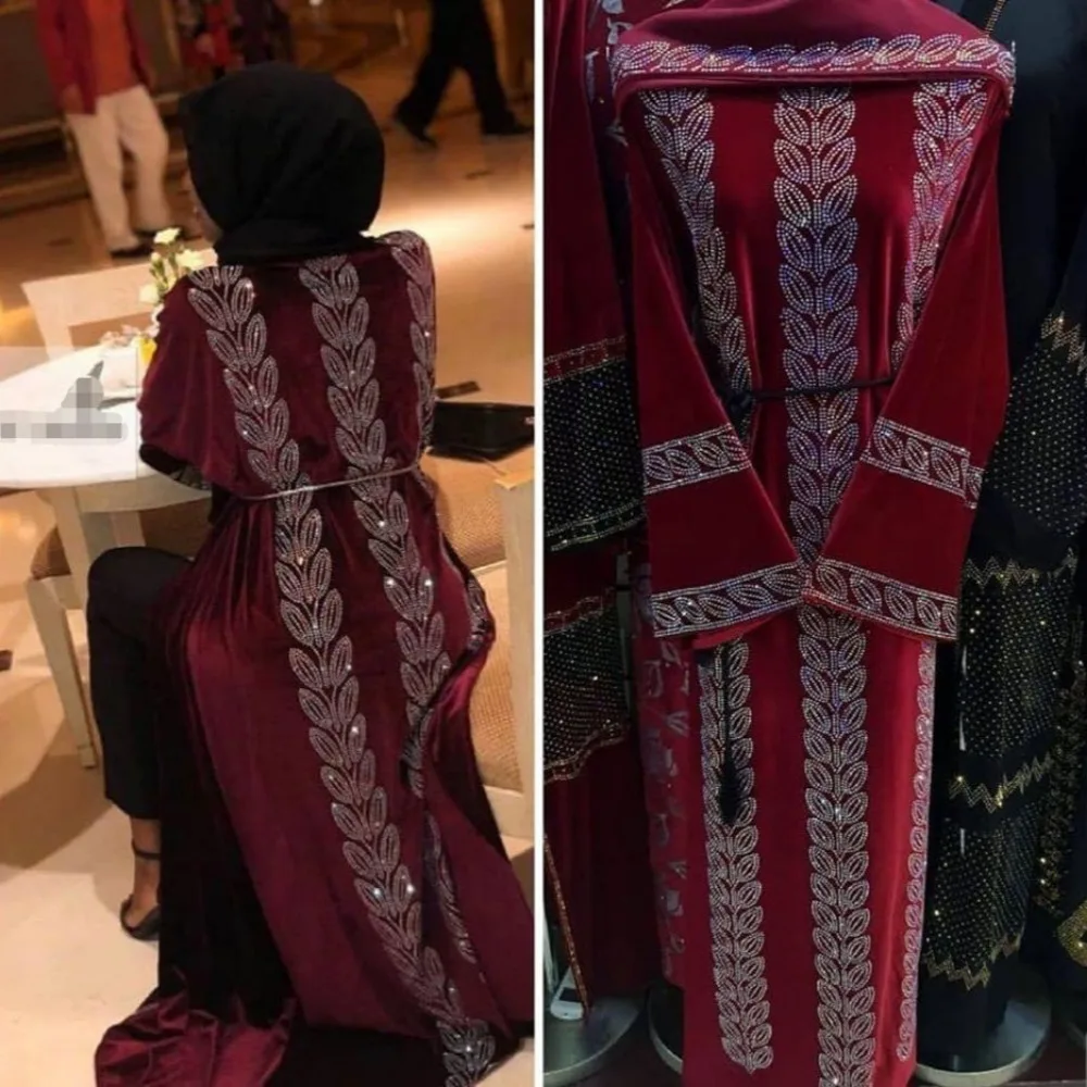 Vestido musulmán Abaya Dubai Turquía, Hijab, caftán marroquí, ropa islámica árabe, Kimono, bata negra para mujer, Djellaba, 2024