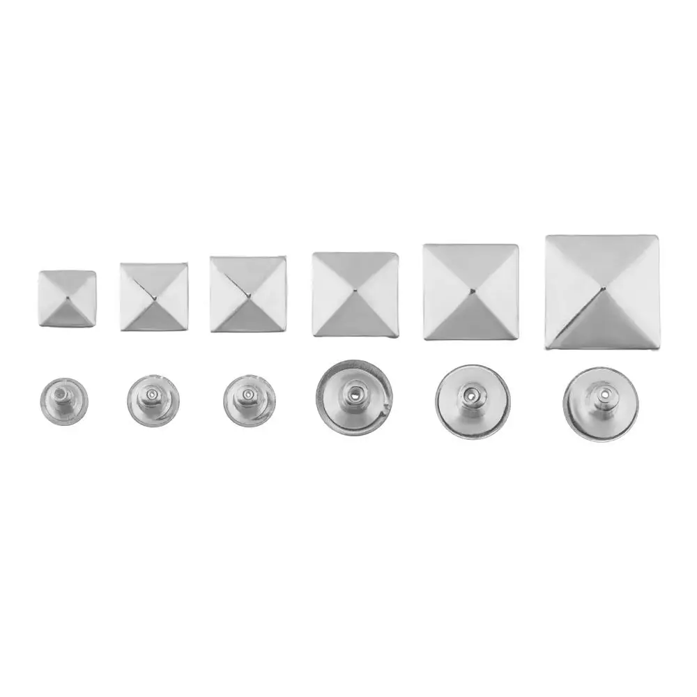 50Sets Scrapbooking Garment Aceessories Shoes Bag Decor Metal Spikes Fix Studs Square Rivets Cloth Button