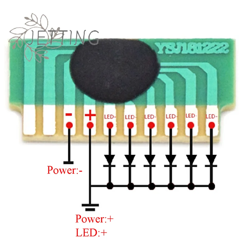 Hot 10Pcs 6-LED 3-4.5V Flash Chip Cob LED Driver Cycle Flashing Control Board DIY