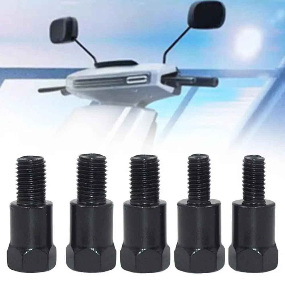 

Motorcycle Mirror Screw Adapter: 10mm Clockwise Black Thread Rearview Heightening Steel Accessor Bolt Motorcycle Conversion M8D0