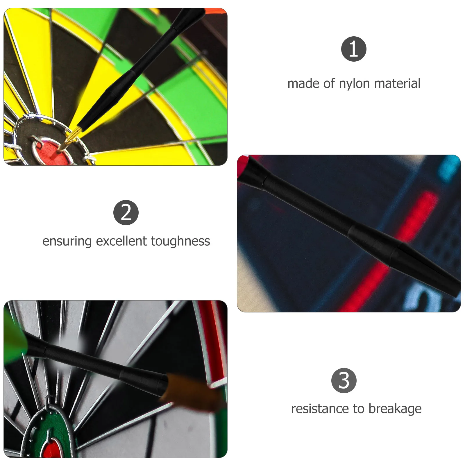 

50 Pcs Dart Rod Accessories Tapped Shafts Flight Nylon for Steel Tip Throwing