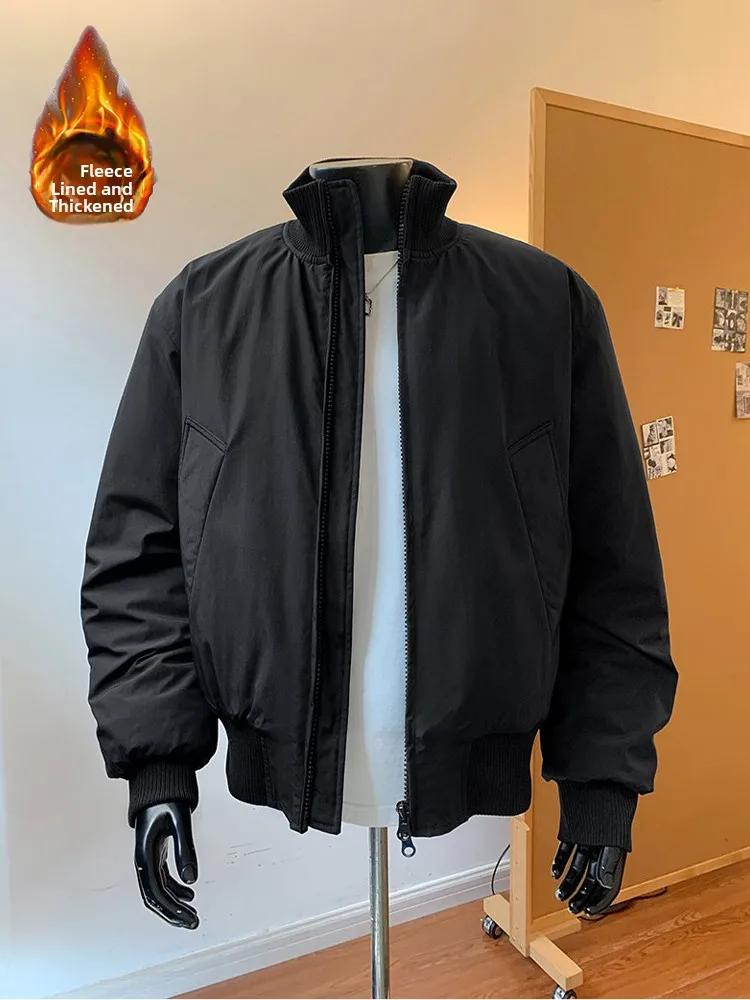 

Мужская зимняя куртка-бомбер American Sle Pilot из хлопка, теплая, с воротником-стойкой, повседневная, свободного кроя